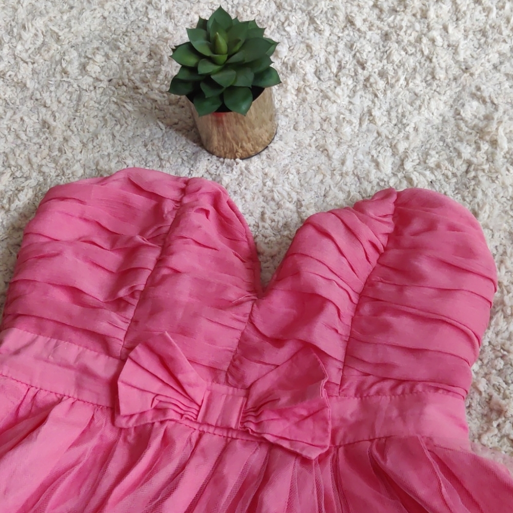 Minuet Pink Tulle Strapless Dress